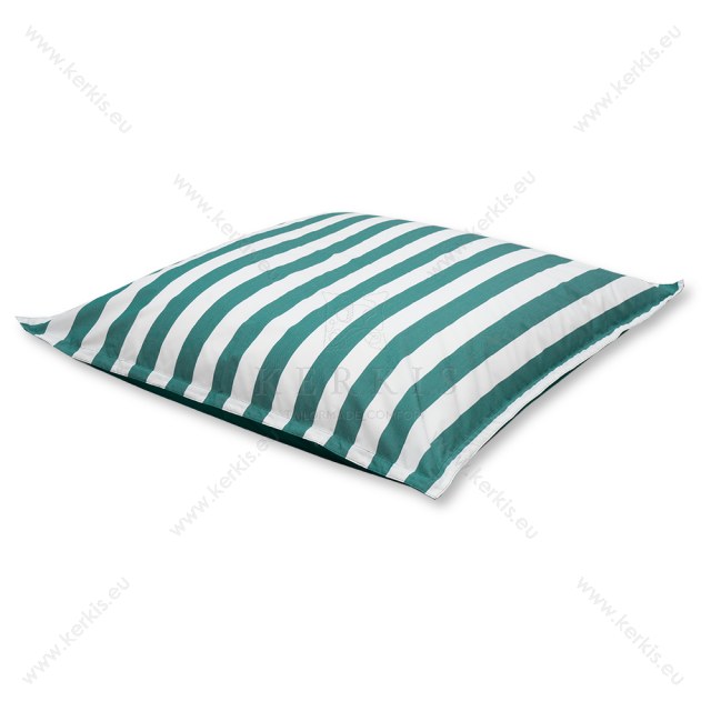 Πουφ Δίας της Kerkis Tailormade Comfort με ριγέ πράσινο/λευκό ύφασμα, κατάλληλο για κάθε εξωτερικό χώρο! Πουφ Δίας της Kerkis Tailormade Comfort με ριγέ πράσινο/λευκό ύφασμα, κατάλληλο για κάθε εξωτερικό χώρο!