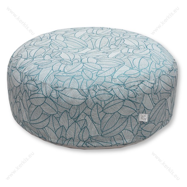 Πουφ στρογγυλό διαμέτρου 85 εκατοστών. Κατασκευασμένο με ύφασμα εξωτερικών χώρων για κάθε χρήση! Το κάλυμμα διαθέτει φερμουάρ και αφαιρείται εύκολα για πλύσιμο.