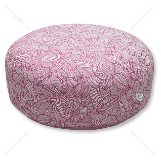 Πουφ στρογγυλό διαμέτρου 85 εκατοστών. Κατασκευασμένο με ύφασμα εξωτερικών χώρων για κάθε χρήση! Το κάλυμμα διαθέτει φερμουάρ και αφαιρείται εύκολα για πλύσιμο.