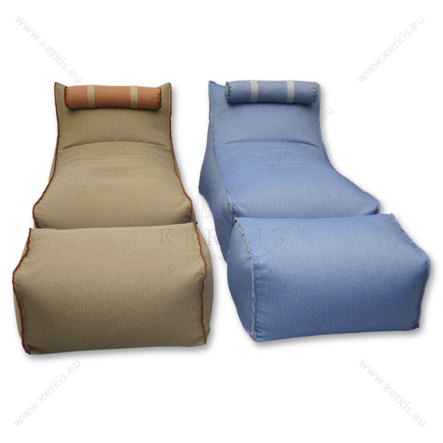 Διαστάσεις Πουφ Ήρα: Πολυθρόνα 125x75εκ. Σκαμπό 75x50εκ.