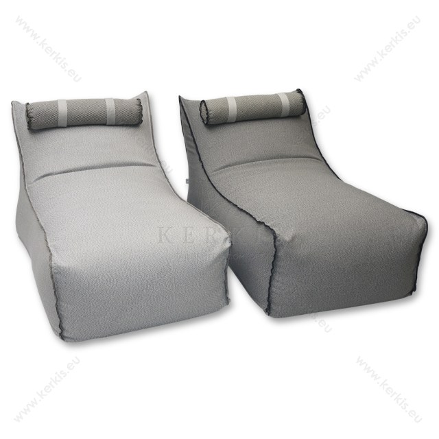 Πουφ Ήρα με εμφανή διακοσμητική ραφή για ξεχωριστό στυλ, για κάθε εξωτερικό χώρο και όχι μόνο. Διάσταση πολυθρόνας 125x75εκ.