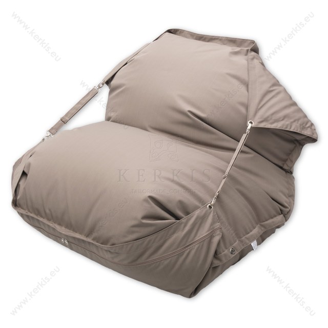 Πουφ Κρόνος με ύφασμα 100% solution dyed σε χρώμα "πούρο", με πολύ μεγάλη αντοχή στον ήλιο και την υγρασία Πουφ Κρόνος με ύφασμα 100% solution dyed σε χρώμα "πούρο", με πολύ μεγάλη αντοχή στον ήλιο και την υγρασία