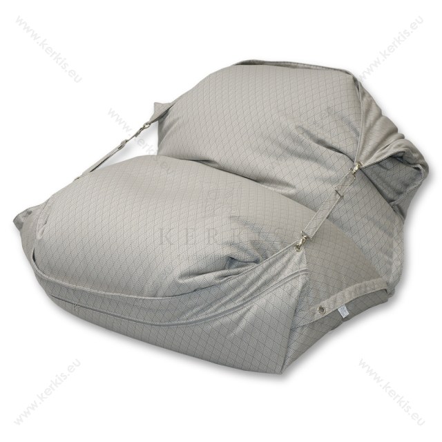 Πουφ Κρόνος με ύφασμα 100% solution dyed Ζακάρ εξωτερικών χώρων, με πολύ μεγάλη αντοχή στον ήλιο και την υγρασία Πουφ Κρόνος με ύφασμα 100% solution dyed Ζακάρ εξωτερικών χώρων, με πολύ μεγάλη αντοχή στον ήλιο και την υγρασία