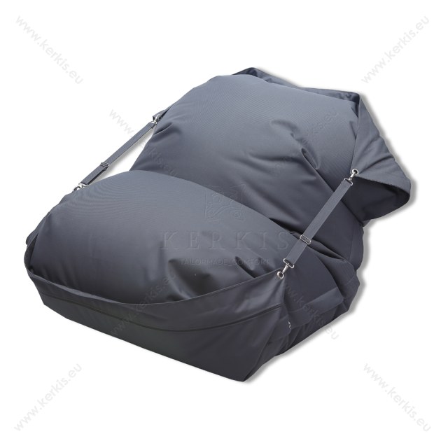 Πουφ Κρόνος με ύφασμα 100% solution dyed Γκρι ανθρακί, με πολύ μεγάλη αντοχή στον ήλιο και την υγρασία Πουφ Κρόνος με ύφασμα 100% solution dyed Γκρι ανθρακί, με πολύ μεγάλη αντοχή στον ήλιο και την υγρασία