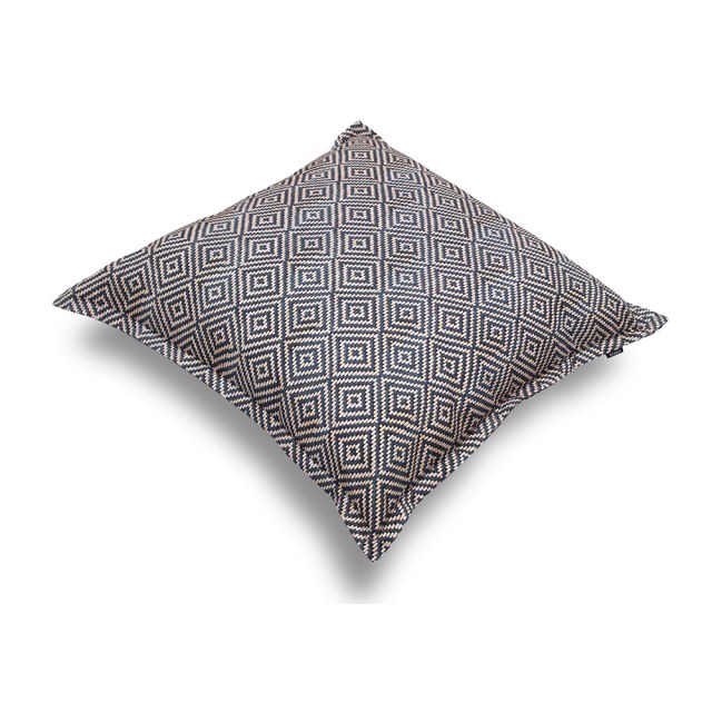 Μαξιλάρα δαπέδου "Λυδία" με μπλε-μαύρα σχέδια ρόμβους