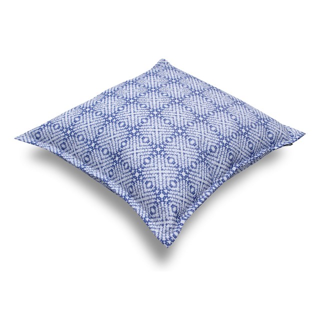 Μαξιλάρα δαπέδου "Λυδία" με μπλε σχέδια 