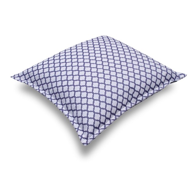 Μαξιλάρα δαπέδου "Λυδία" με μπλε σχέδια μοτίβο