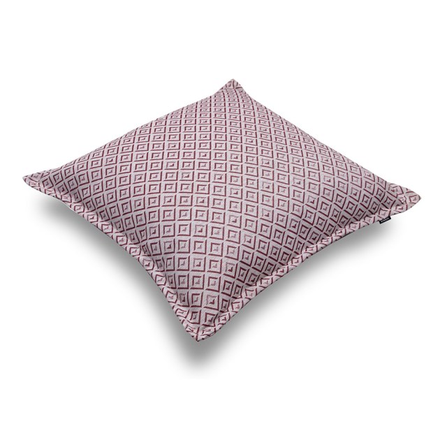 Μαξιλάρα δαπέδου φάκελος γκρι με Κόκκινα μπορντώ γεωμετρικά σχέδια