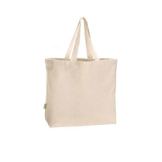 Onda
Υφασμάτινη τσάντα αγοράς με ενισχυμένα πλακέ βαμβακερά χερούλια.
80% ανακυκλωμένο βαμβάκι - 20% ανακυκλωμένος πολυεστέρας 450gr.
Διαστάσεις 58*41+16εκ.