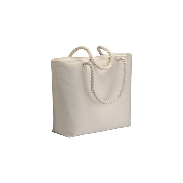 Spero
Τσάντα παραλίας με φερμουάρ και χερούλια από σχοινί.
100% ανακυκλωμένο βαμβάκι 280gr. 
Διαστάσεις: 55*39+15εκ.