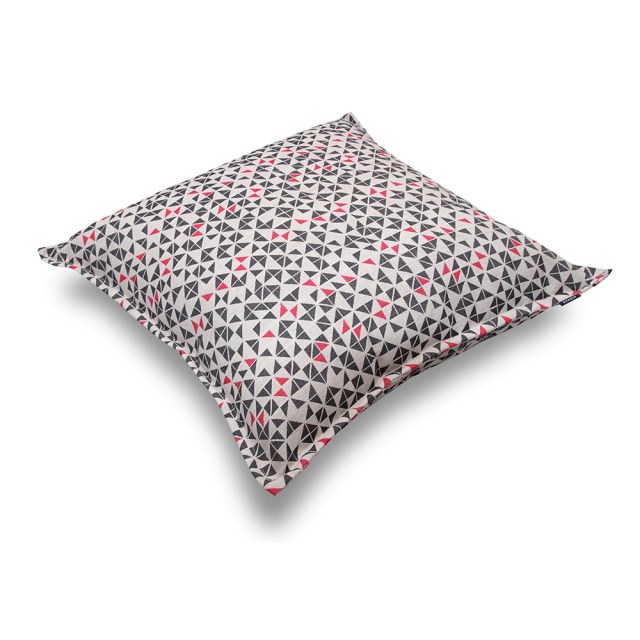 Μαξιλάρα δαπέδου φάκελος με γκρι - ροζ γεωμετρικά σχέδια