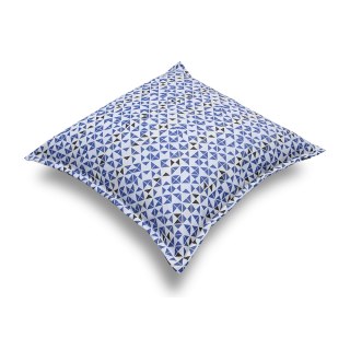 Μαξιλάρα δαπέδου φάκελος με μπλε γεωμετρικά σχέδια