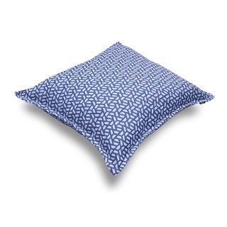 Μαξιλάρα δαπέδου με γεωμετρικά σχέδια σε μπλε αποχρώσεις