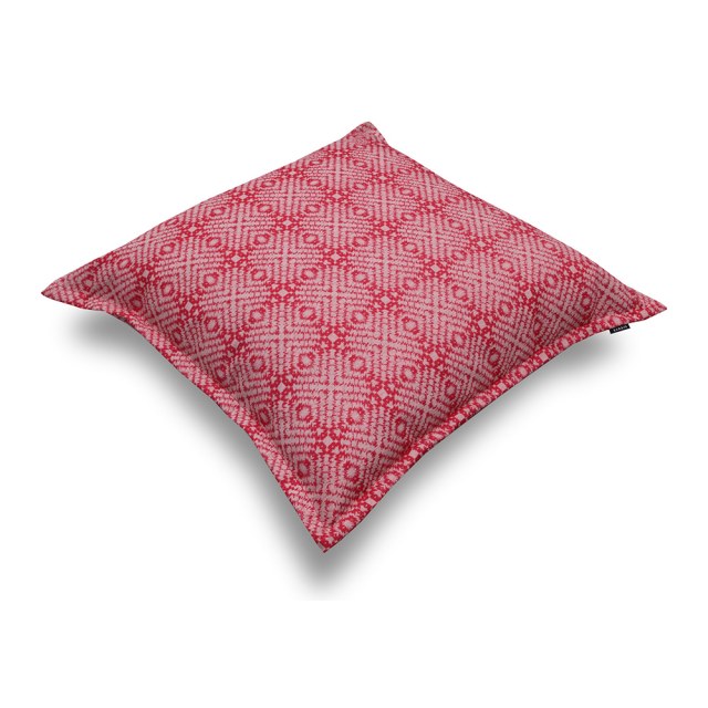 Μαξιλάρα δαπέδου φάκελος με διακοσμητική ραφή σε κόκκινες αποχρώσεις