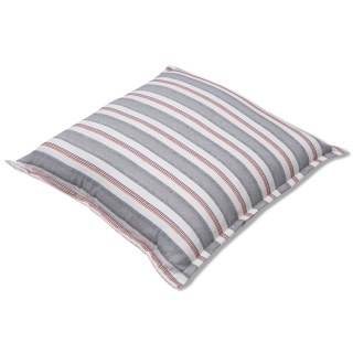 Μαξιλάρα δαπέδου φάκελος ριγέ γκρί με κόκκινες λεπτομέρειες