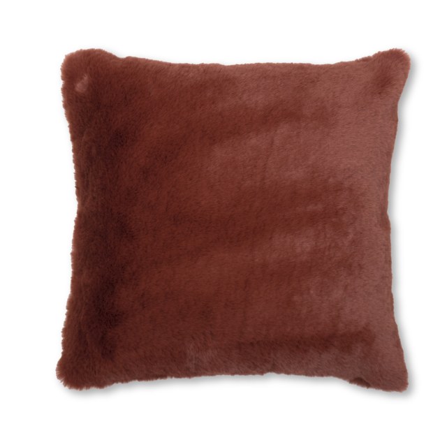 Διακοσμητικό μαξιλάρι γούνινο - Τερακότα