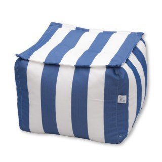 Πουφ Μίνι ΑΤΛΑΣ - Ριγέ άσπρο με μπλε