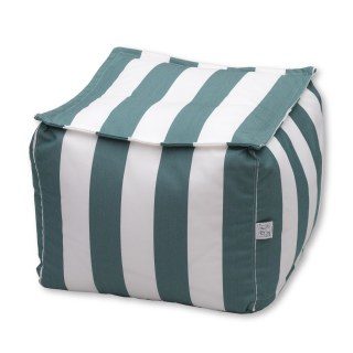 Πουφ Μίνι ΑΤΛΑΣ - Ριγέ άσπρο με πράσινο