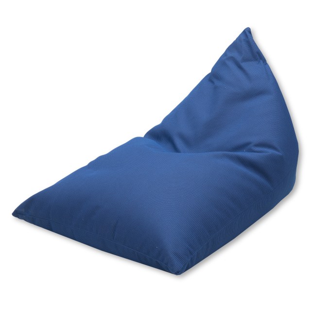 Πουφ ΕΡΜΗΣ σε μπλε χρώμα με ανάγλυφη υφή. Κατάλληλο για εξωτερικούς χώρους.