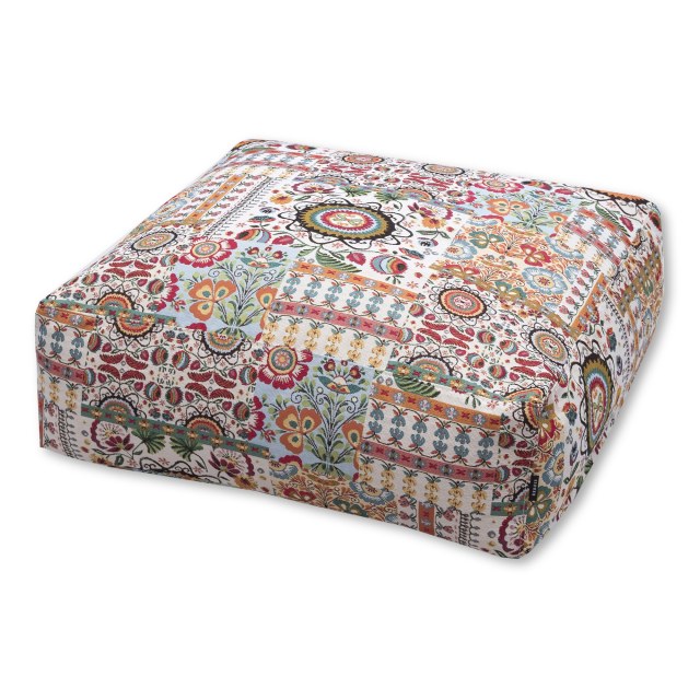 Πουφ Φαίδρα MEXICO με Βoho σχέδια, ύφασμα κατάλληλο για εσωτερικούς χώρους.
