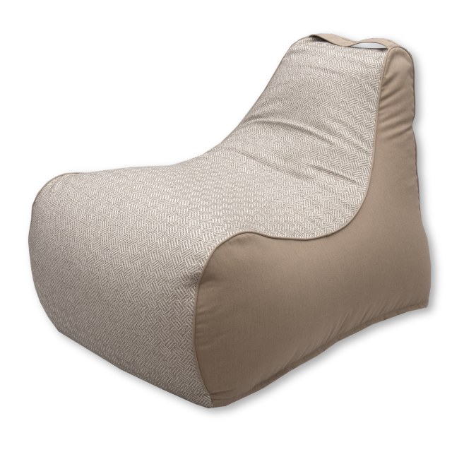 Πουφ Νηρέας Κάθισμα με στρογγυλεμένο τελείωμα, διακοσμητικό φιλέτο και συνδυασμό outdoor υφασμάτων. Ιδανικό για εσωτερικό ή εξωτερικό χώρο. Διάσταση 120x75εκ.