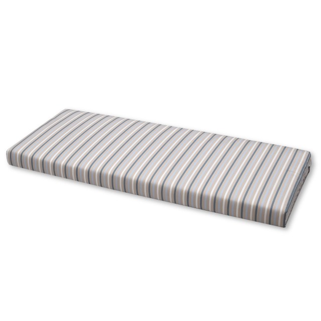 Μαξιλάρι καναπέ - πάγκου - Ριγέ μπεζ με μπλε