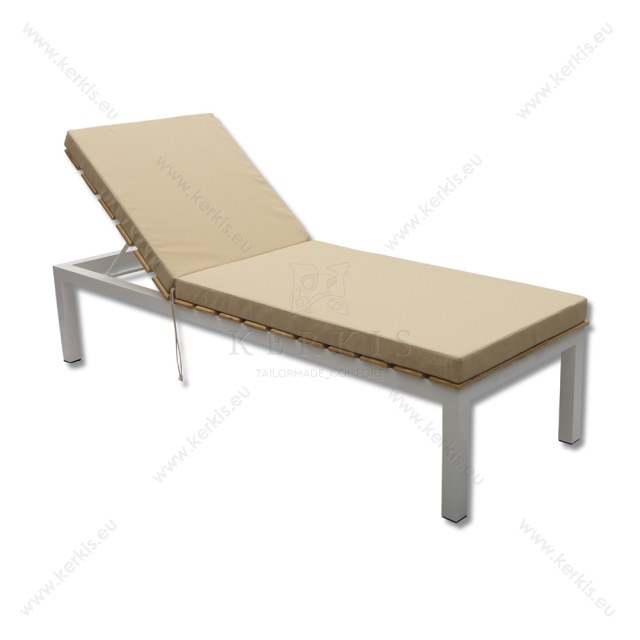 Στρώμα Ξαπλώστρας με Ύφασμα Εξωτερικού χώρου DRALON. Σε 7εκ πάχος και δέσιμο με ιμάντες και κορδόνι