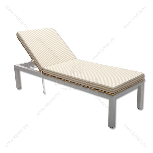 Στρώμα Ξαπλώστρας με Ύφασμα Εξωτερικού χώρου DRALON. Σε 7εκ πάχος και δέσιμο με ιμάντες και κορδόνι