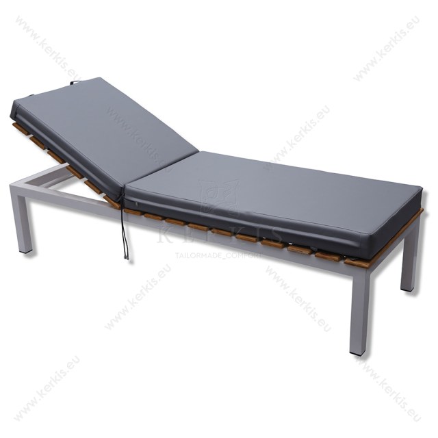 Στρώμα Ξαπλώστρας με Δερματίνη M.P.O. Σε 10εκ πάχος και γκρι χρώμα. Δέσιμο με ιμάντες και κορδόνια. Στρώμα Ξαπλώστρας με Δερματίνη M.P.O. Σε 10εκ πάχος και γκρι χρώμα. Δέσιμο με ιμάντες και κορδόνια.