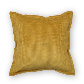 Μαξιλάρι καναπέ διακοσμητικό σε χρώμα σκούρο κίτρινο με βελούδινη υφή