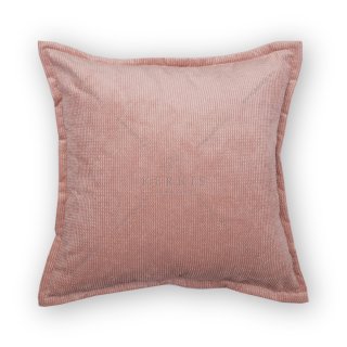 Μαξιλάρι διακοσμητικό ροζ (dusty pink) - βελούδινη "κοτλέ" υφή