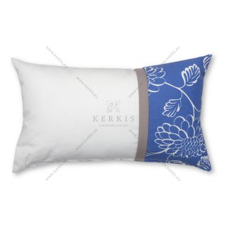 Μαξιλάρι καναπέ διακοσμητικό λουλούδια σε μπλε
