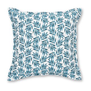 Μαξιλάρι καναπέ διακοσμητικό μπλε φύλλα ελιάς