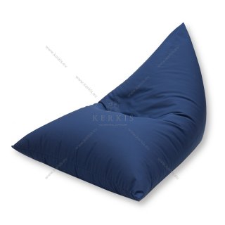  Πουφ "Ερμής" από την Kerkis Tailormade Comfort με ύφασμα σκούρο μπλε, κατάλληλο για κάθε εξωτερικό ή εσωτερικό χώρο