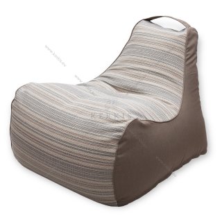 Πουφ Νηρέας Κάθισμα με στρογγυλεμένο τελείωμα, διακοσμητικό φιλέτο και συνδυασμό outdoor υφασμάτων. Ιδανικό για εσωτερικό ή εξωτερικό χώρο. Διάσταση 120x75εκ. 