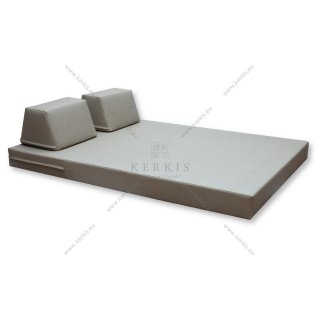 Day-bed κρεβάτι παραλίας από την Kerkis Tailormade Comfort κατασκευασμένο από δερματίνη Marine Professional Outdoor με όψη υφάσματος, Κατάλληλη για χρήση σε κάθε εξωτερικό χώρο.